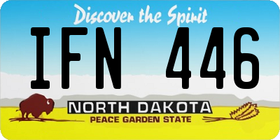 ND license plate IFN446