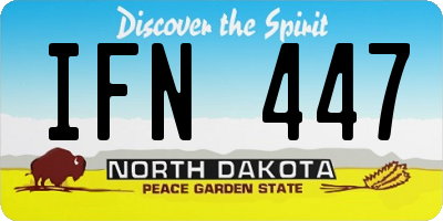 ND license plate IFN447
