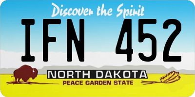 ND license plate IFN452