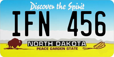 ND license plate IFN456