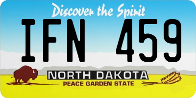 ND license plate IFN459