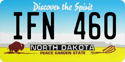ND license plate IFN460