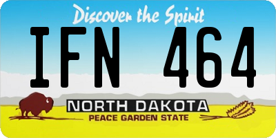 ND license plate IFN464