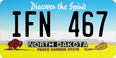 ND license plate IFN467
