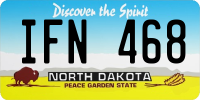 ND license plate IFN468