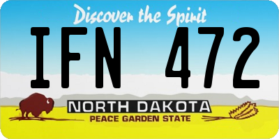 ND license plate IFN472