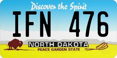 ND license plate IFN476