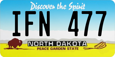 ND license plate IFN477