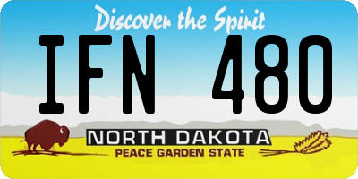 ND license plate IFN480