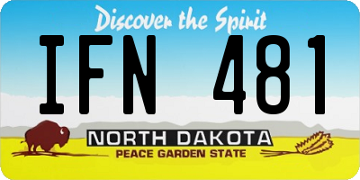 ND license plate IFN481