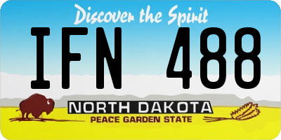 ND license plate IFN488