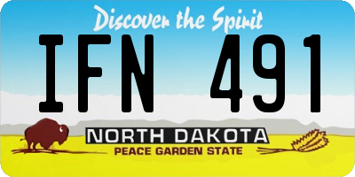 ND license plate IFN491