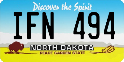 ND license plate IFN494