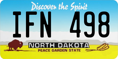 ND license plate IFN498