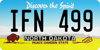 ND license plate IFN499