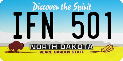 ND license plate IFN501