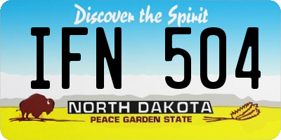 ND license plate IFN504
