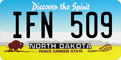 ND license plate IFN509