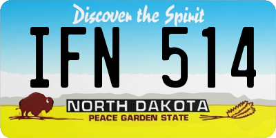 ND license plate IFN514