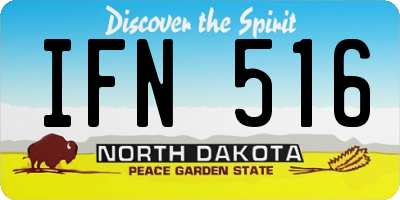 ND license plate IFN516