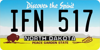 ND license plate IFN517