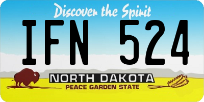 ND license plate IFN524