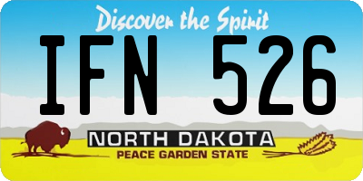 ND license plate IFN526