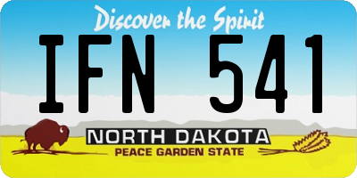 ND license plate IFN541