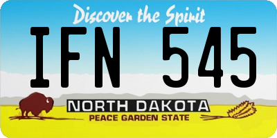 ND license plate IFN545