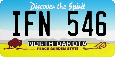 ND license plate IFN546