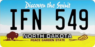 ND license plate IFN549