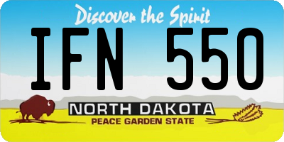 ND license plate IFN550