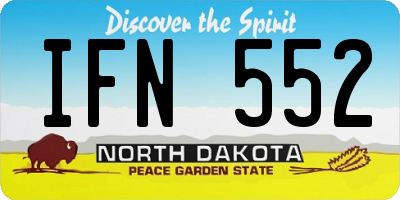 ND license plate IFN552