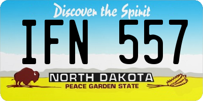 ND license plate IFN557