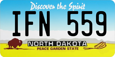 ND license plate IFN559