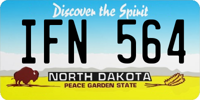 ND license plate IFN564