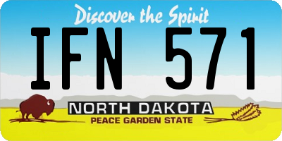 ND license plate IFN571