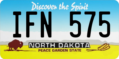 ND license plate IFN575