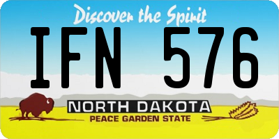 ND license plate IFN576