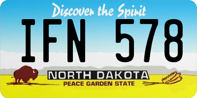 ND license plate IFN578
