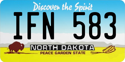 ND license plate IFN583