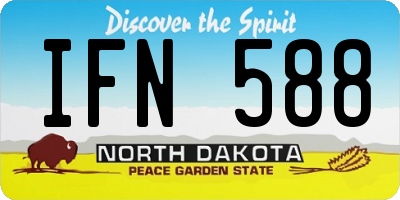 ND license plate IFN588