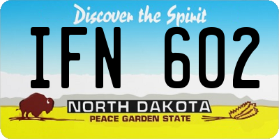 ND license plate IFN602