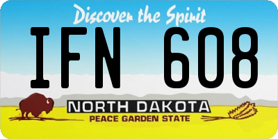 ND license plate IFN608