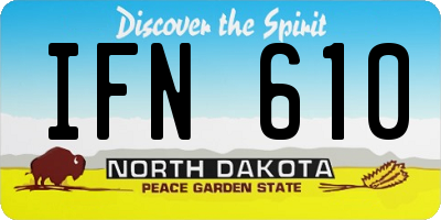 ND license plate IFN610