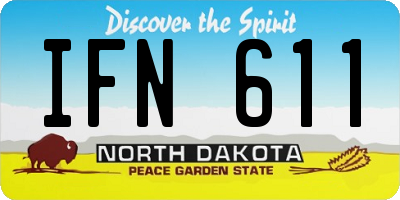 ND license plate IFN611