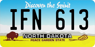 ND license plate IFN613
