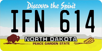 ND license plate IFN614