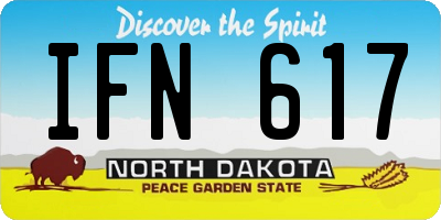 ND license plate IFN617