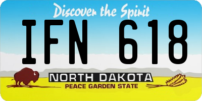 ND license plate IFN618